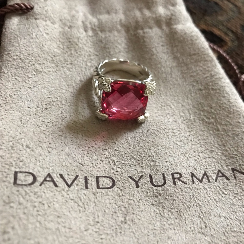 David Yurman On point Tourmaline Diamond Ring